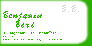 benjamin biri business card